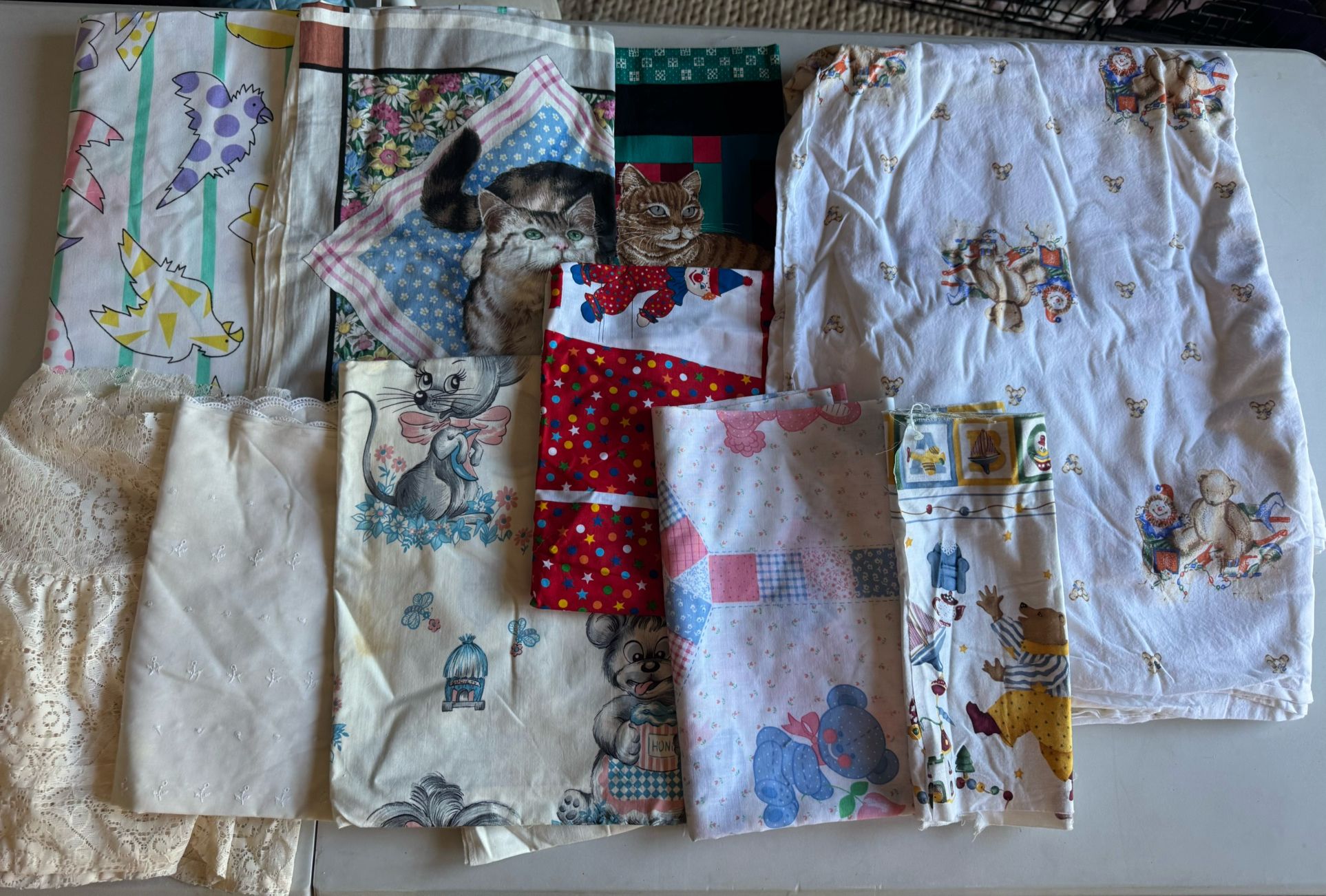 Box Full Of Vintage Fabric