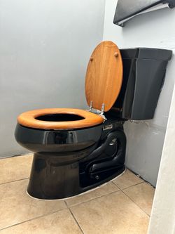 Black toilet