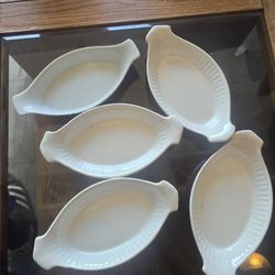 Set of 5 Ceramic Butter/Side Dishes – $15