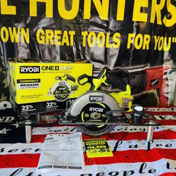 NEW !! OPEN BOX …. RYOBI ONE+HP 18 VOLT BRUSHLESS 6-1/2” COMPACT CIRCULAR SAW (TOOL ONLY)