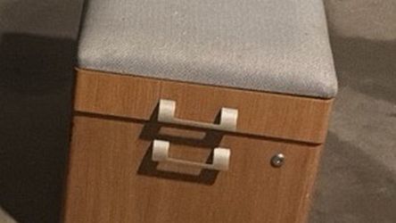 Wooden Storage Ottoman Stool