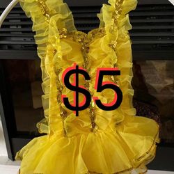 $5 Yellow Toddler Tutu Dress with sequins in great condition