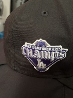 Dodgers back to back World Series hat, size 7 1/4