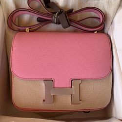 Hermès Constance Epsom Pink 20cm