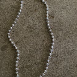 14k Gold Matching Pearl Necklace And Bracelet 
