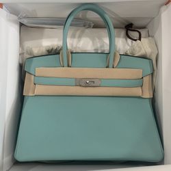 Hermès Birkin 30cm Togo Blue Atoll