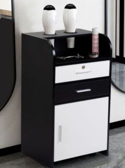 Mobile Styling Cabinet With Holder