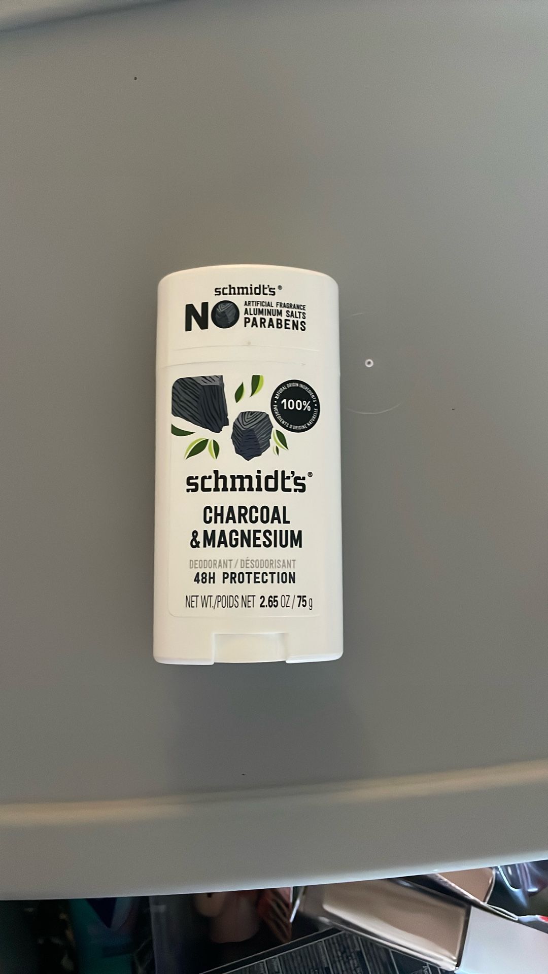 Schmidt's Charcoal & Magnesium 24 Hour Odor Protection Aluminum Free Vegan Deodorant 2.65 oz