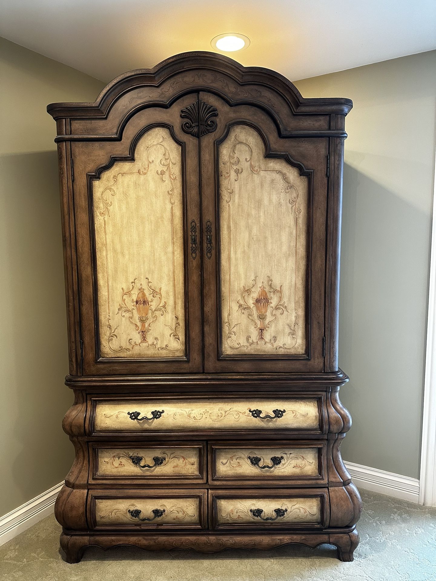 European Hand Painted Armoire (Butler Specialty Co.)
