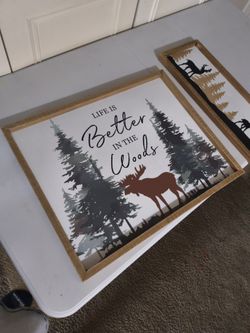 Deer & moose frame decoration