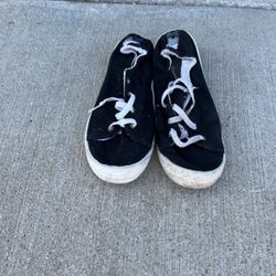 Black And White Memory Foam Flats