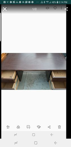 PROFESSIONAL DESK OAK WOOD WITH 4 DRAWERS