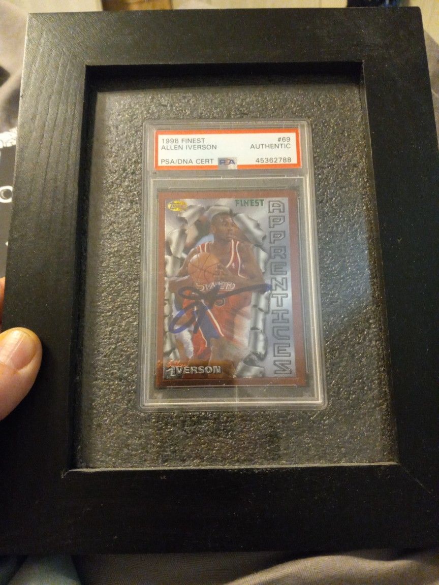 1996 Topps Finest Apprentices Insert Allen Iverson Rookie Auto *PSA DNA CERT*