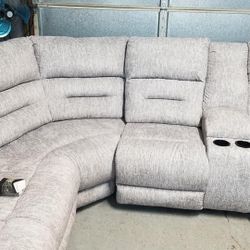 Power Reclining Sectional In Stock For Immediate Delivery 