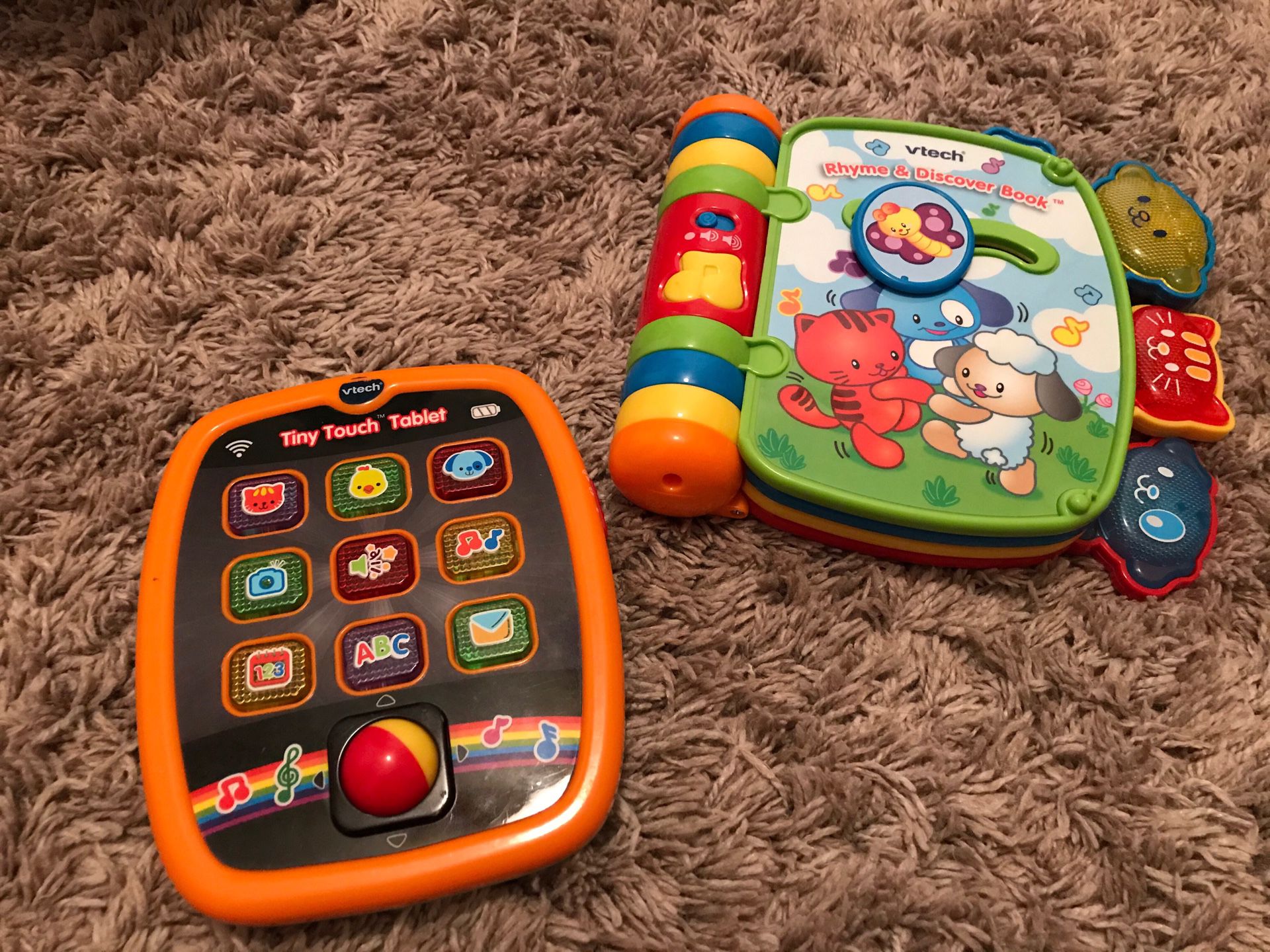 Vtech tablet and rhyme book