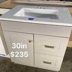 30in Bathroom Vanity With Top