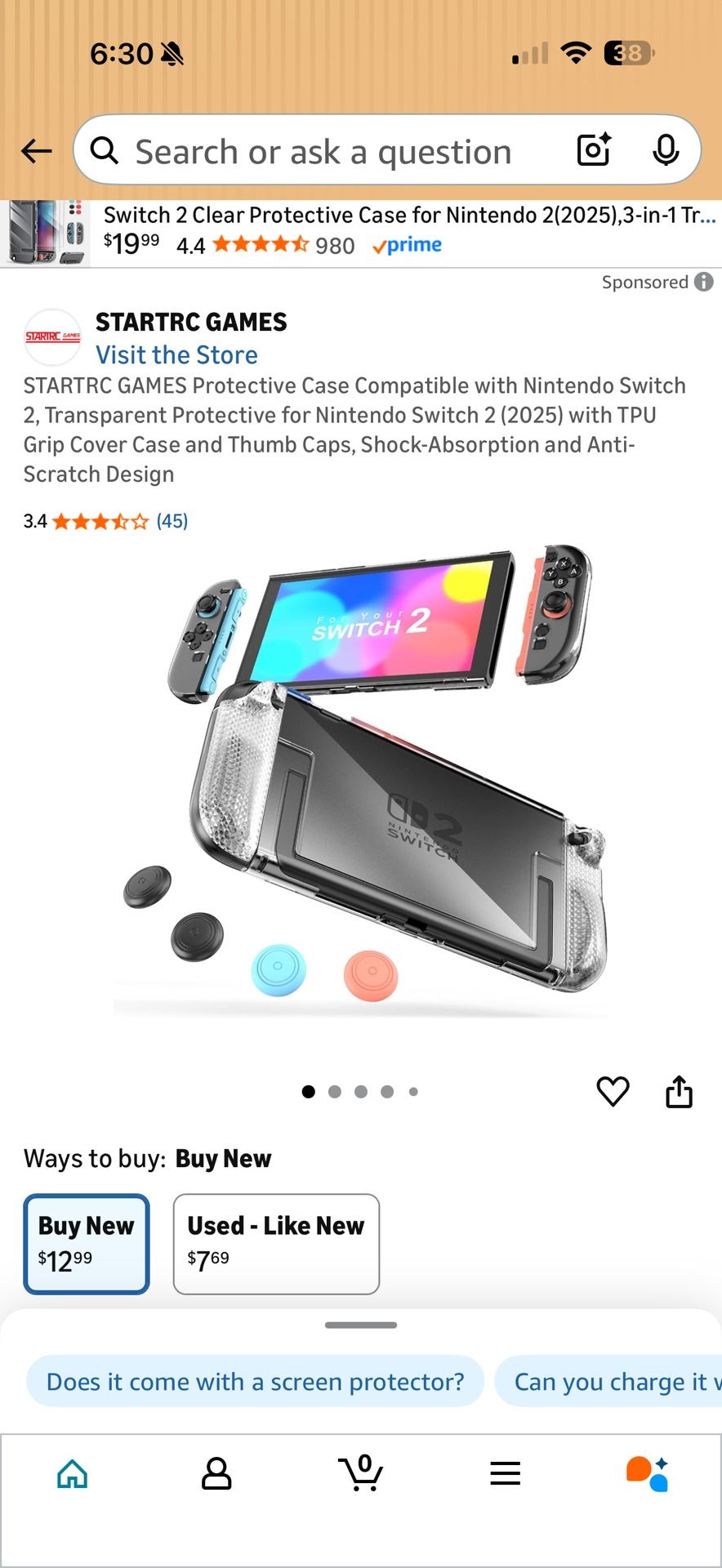 STARTRC GAMES Protective Case Compatible with Nintendo Switch 2,