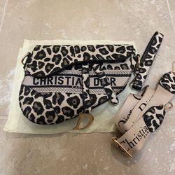 Leopard Print CD Saddle Bag 