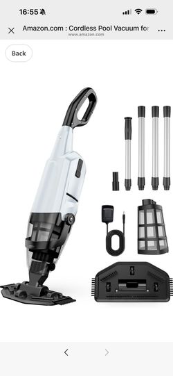 Brand New In Box Unopened    Cordless Pool Vacuum for Above Ground and Inground Pools, 18 GPM Powerful Suction Handheld Rechargeable Pool Cleaner with