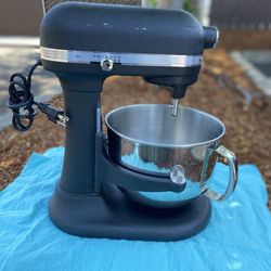 KitchenAid Matte Black Mixer And Large Mixing Bowl