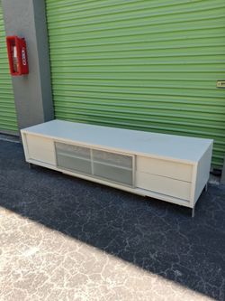 White console table