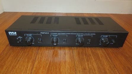Pyle 4 Channel High Power Stereo Speaker Selector w/Vol Control.