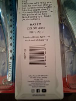 HALCO MAX 220, NEW $20, EACH.