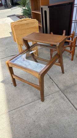 Mid century style End table 27 deep 21 wide 25 tall