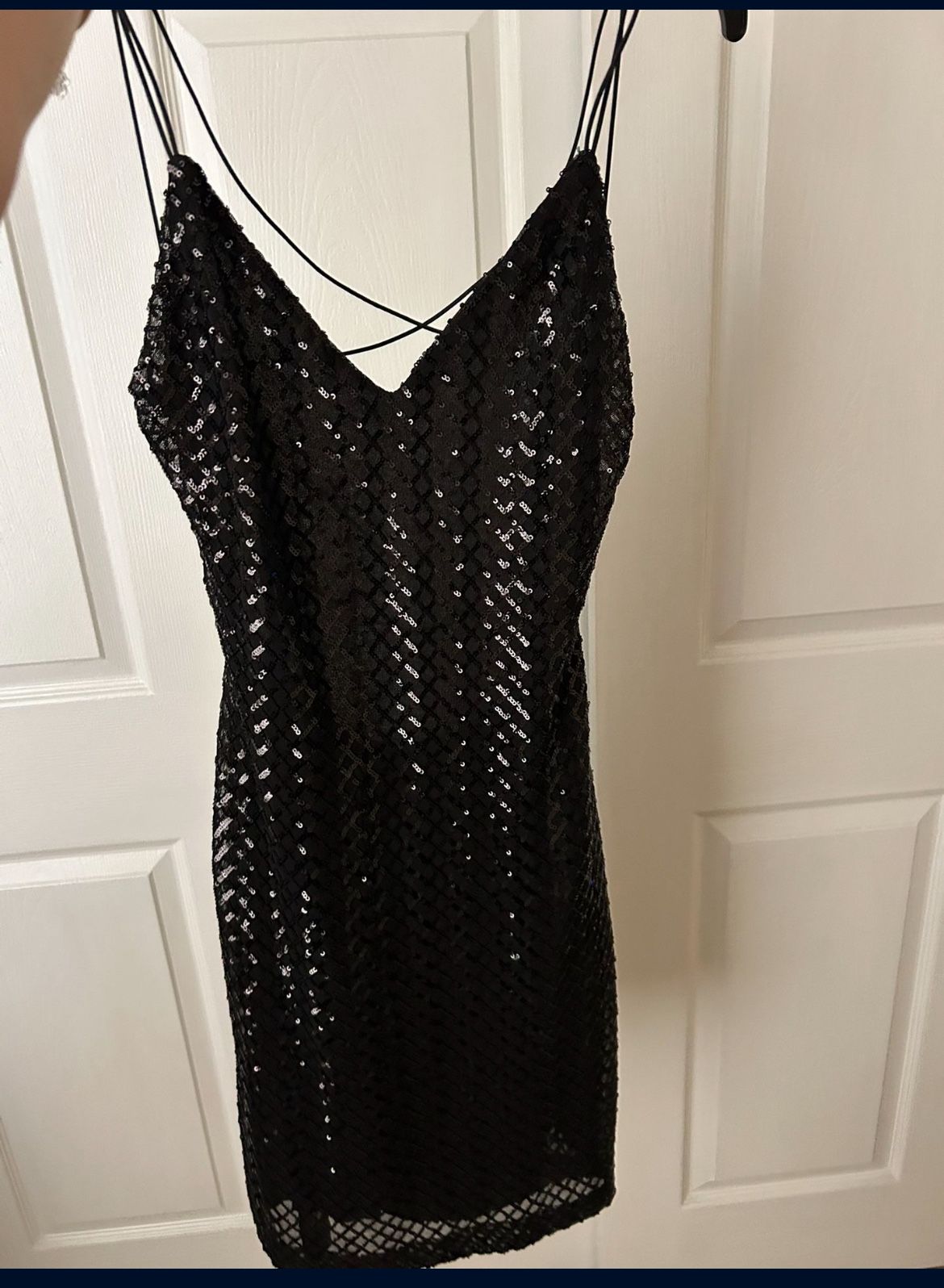 Black Sequin Dress