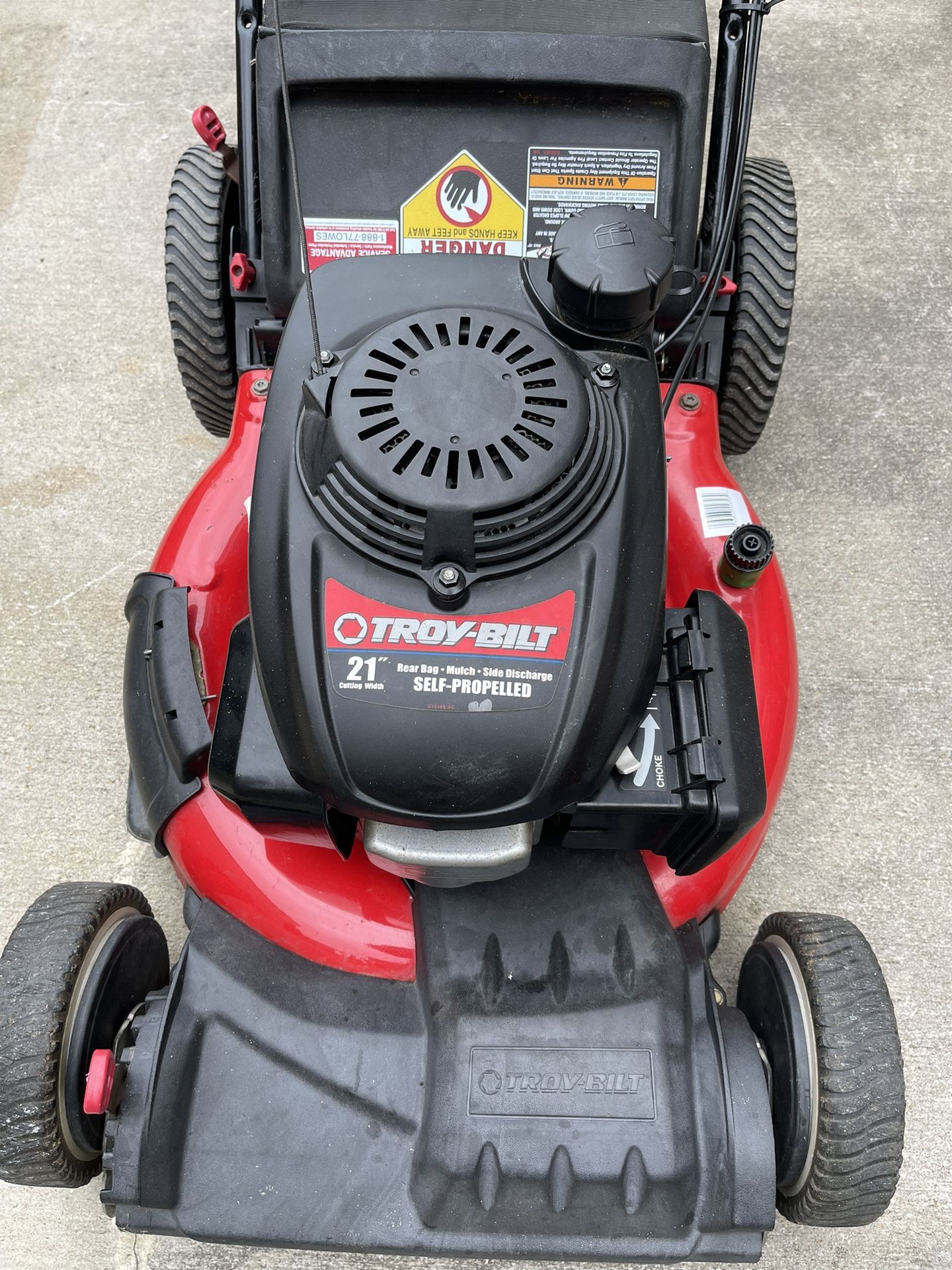Troy-Bilt 12AVB29Q711 TB260 21-Inch 160cc Honda GCV160 Gas Powered 3-In-1 FWD Self Propelled Lawn Mower With High Rear Wheels (CARB Compliant)