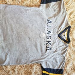 Vintage 90s SZ M University of Alaska Gray Sweatshirt Pullover Gear For Sport 