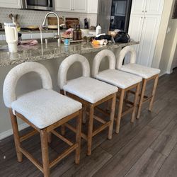 Lilah Sherpa Counter Height Bar Stools