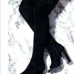 teve Madden Women's Peep Toe Distressed Denim Fab Boots