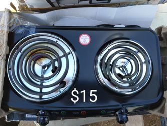 Mainstays Double Burner, 120V~ 1800W, Portable, Easy to Cook, Elegant Classic Design, 3.28 lbs