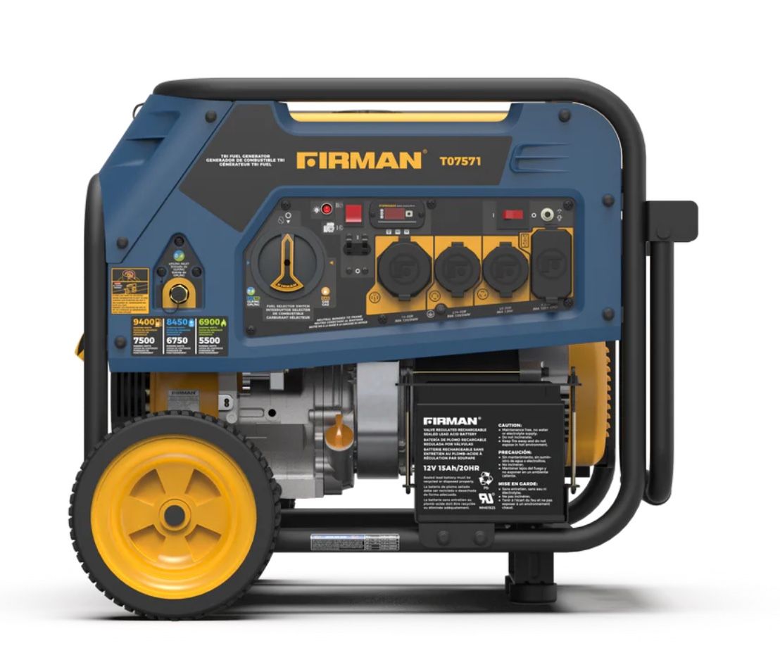 Firman TRI FUEL PORTABLE GENERATOR 7500W