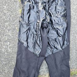 Black Pleather Joggers 