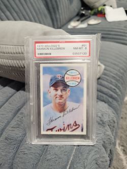 1970 Kellogg's harmon killebrew graded psa mint-8 baseball card