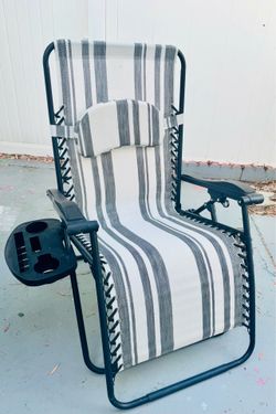 Zero gravity Outdoor Patio Recliner w/Cup Holder