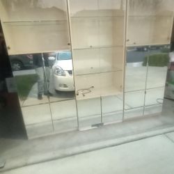 Glass And Mirror  Cream Cabinets