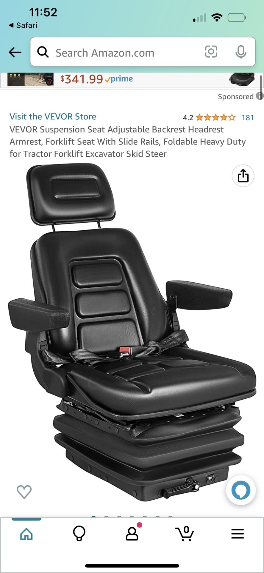 Skid Steer/forklift/tractor Suspension Seat