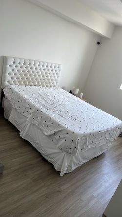 Queen size bed and mattress