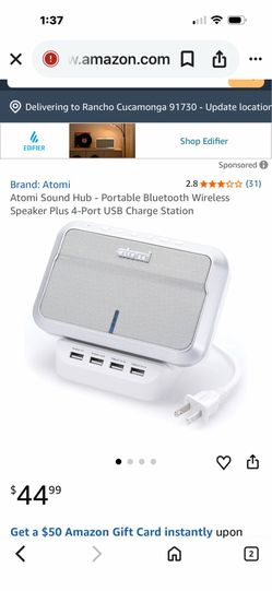 Atomi sound hub! Listen, charge, go!