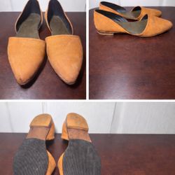 Genuine Leather Pointed Toe Flats Size 38 Fits US 7–7.5