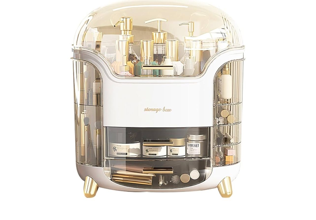 Upgrade Large Makeup Organizer Countertop Vanity Case Skin Care