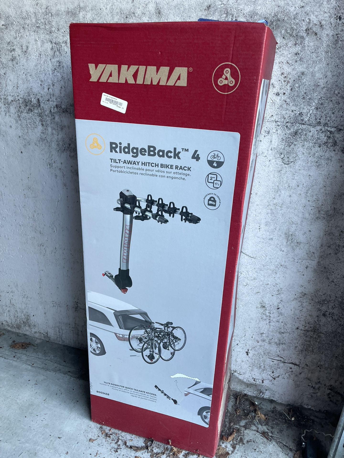 Yakima Bike Rack RidgeBack 4 Tilt-away Hitch