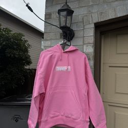 Supreme Pink Box Logo Hoodie