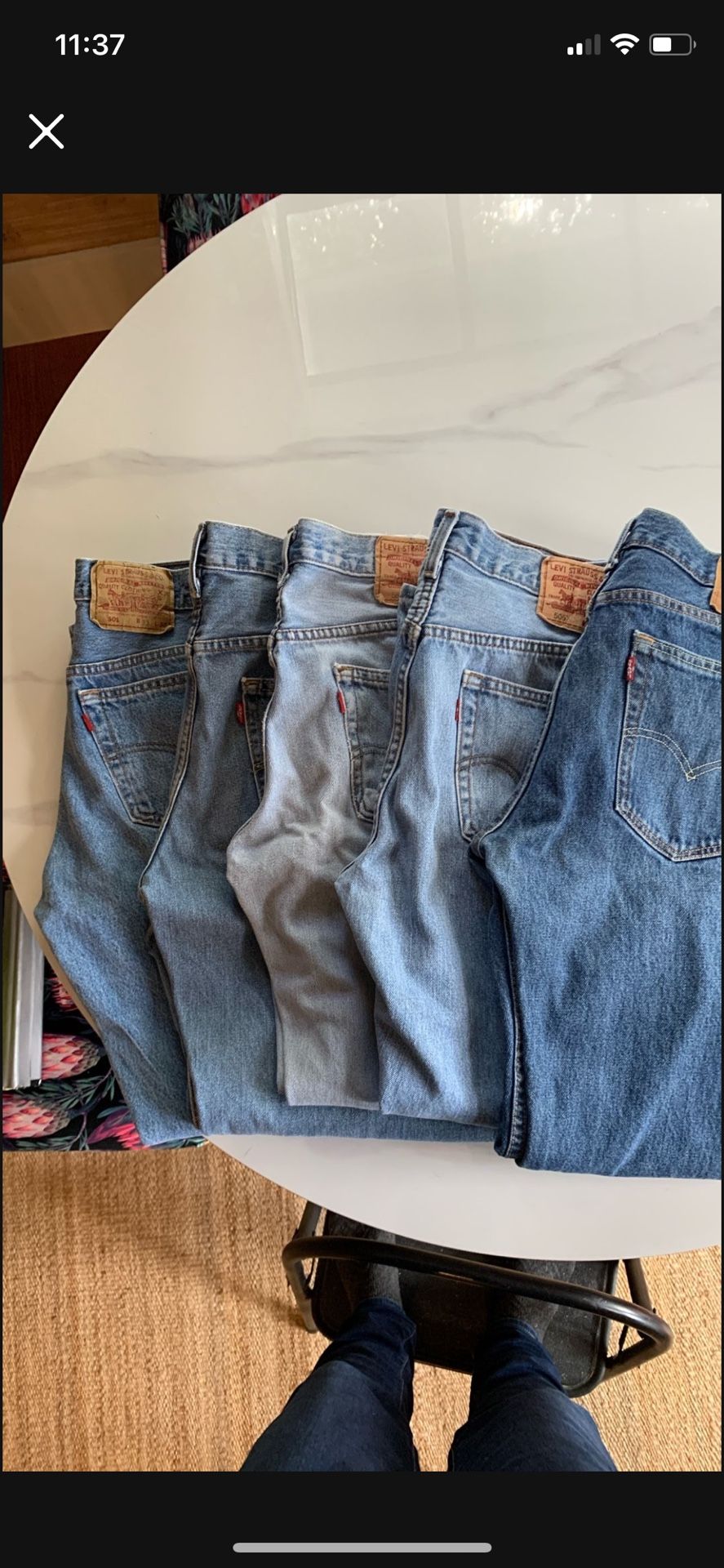 Vintage Levi Jeans, 5 Pair