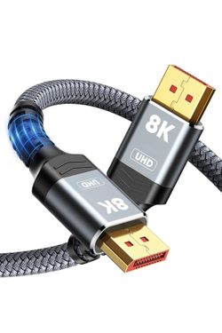 IVANKY DisplayPort Cable 1.4, 8K DP to DP Cable[8K@60Hz, 4K@144Hz, 1080P@240Hz], Support HBR3, 32.4Gbps, HDCP 2.2, HDR, Display Port Cord Compatible f