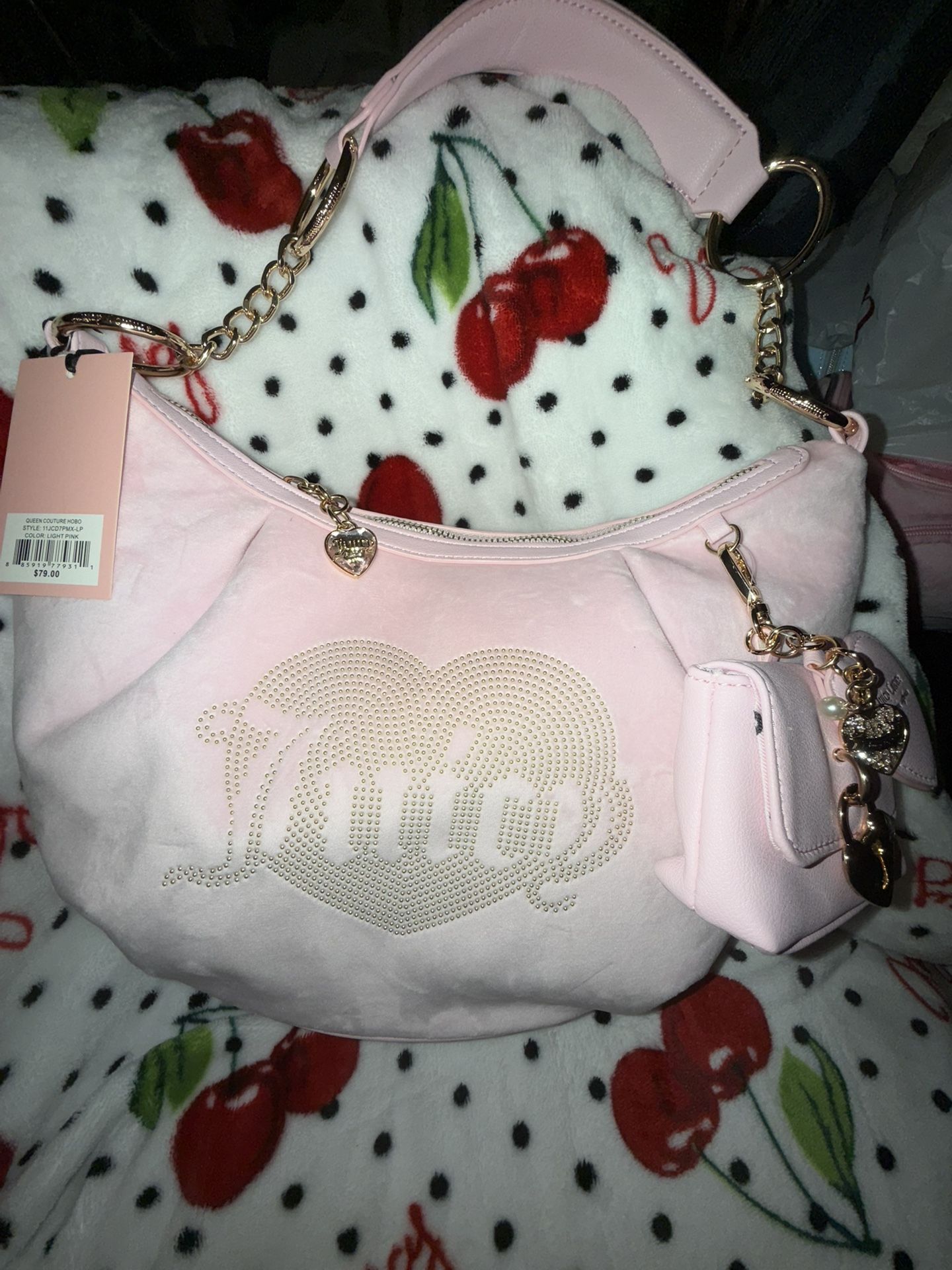 Juicy Couture Blush Pink Queen Couture Hobo