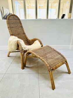 Vintage IKEA Fogdö Lounge Chair + Ottoman